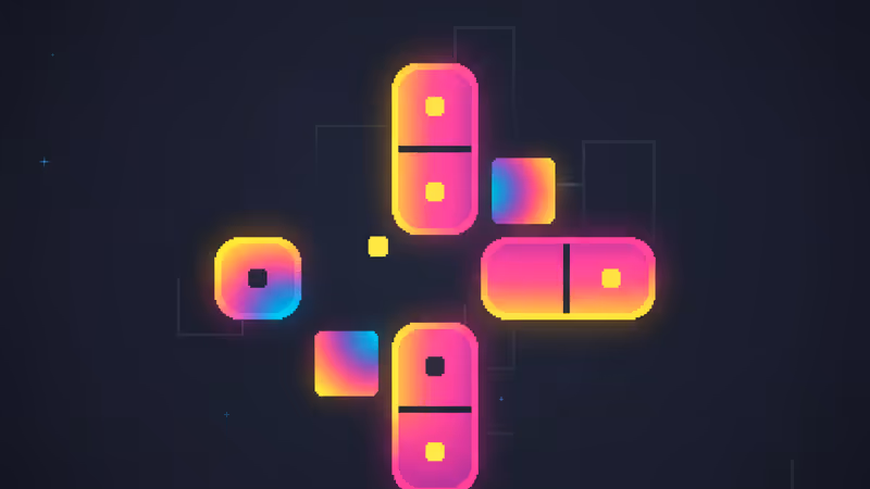 뉴욕타임즈의 Pips 게임 인터페이스와 알록달록한 도미노 타일들