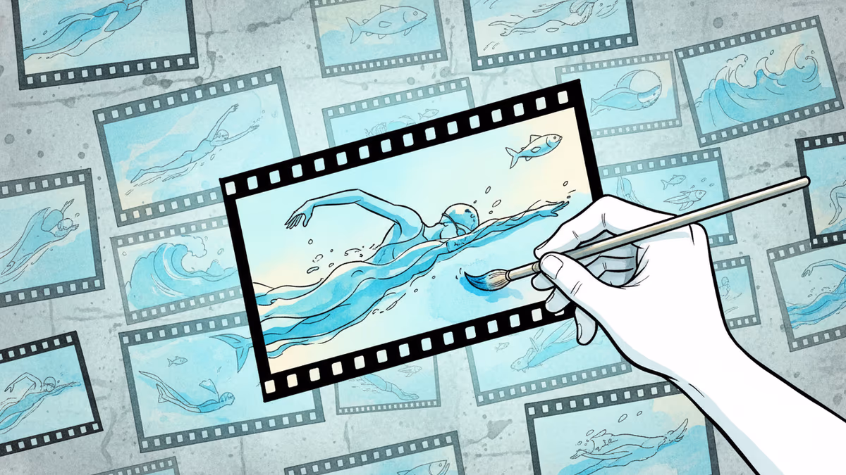 一コマずつ手で描く——ホロコーストを生き延びた水泳選手の物語