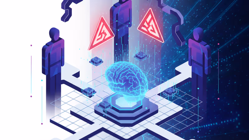 법정에서 조사를 받는 인공지능 그록의 시각적 묘사