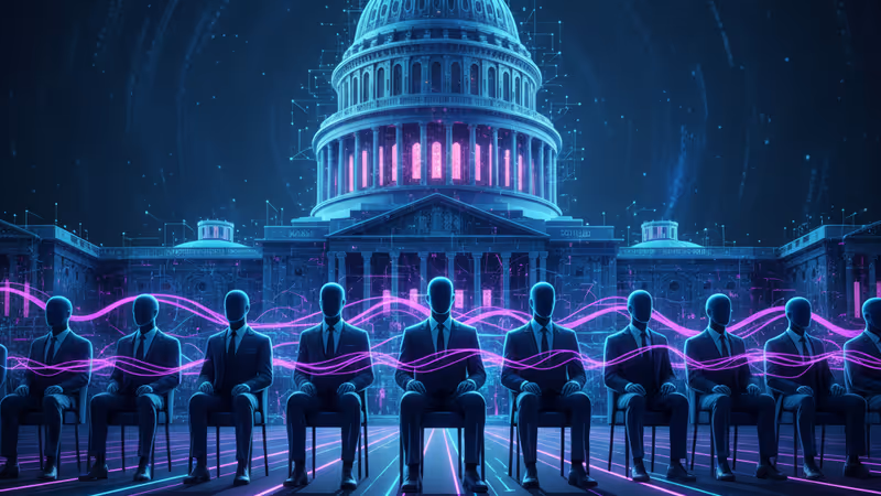 聚集在國會大廈圓形大廳的科技巨頭執行長們