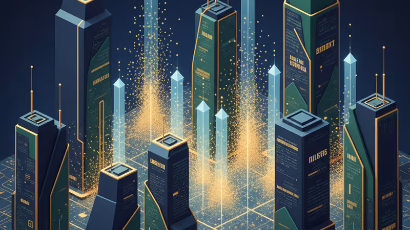 展示 AI 市場價值波動與潛在泡沫的科技感數據圖表