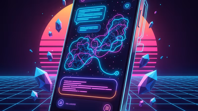 Smartphone screen showing a ChatGPT app with an ad banner at the bottom