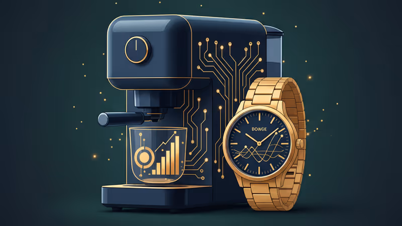 일상적인 거실 공간에 자연스럽게 스며든 AI 네트워크 그래픽