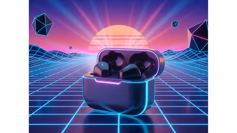 Conceptual image of OpenAI Sweet Pea AI earbuds