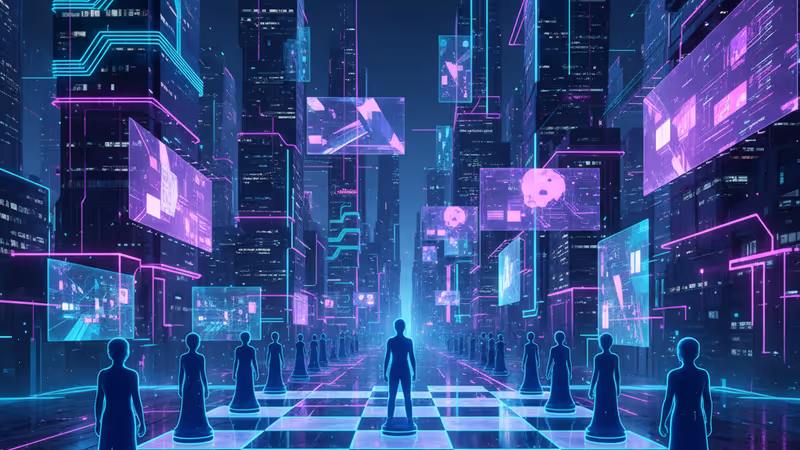 OpenAI와 Thinking Machines 간의 인재 이동을 상징하는 현대적인 사무실 전경