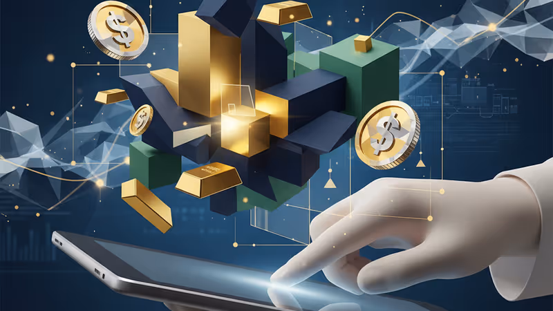 미래형 병원에서 의사가 디지털 의료 차트를 확인하는 모습