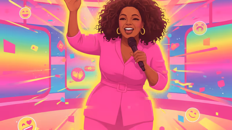 Oprah Winfrey reflecting on her journey during an interview on The View