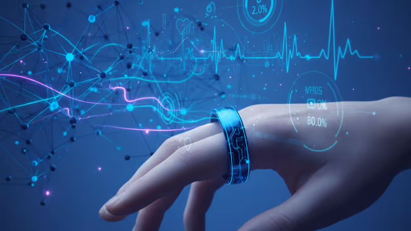 Smart ring with digital health data visualization
