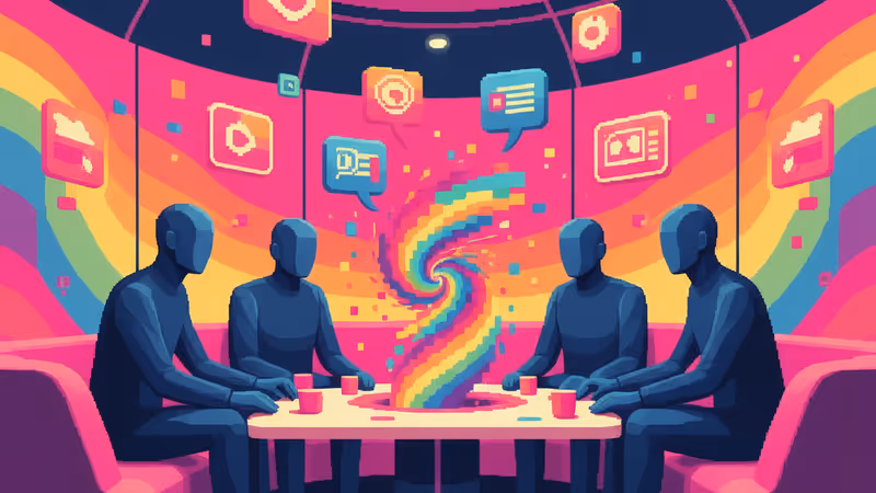 Redditでの男性たちの議論を描いたイラスト