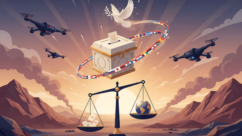 Aerial view of the rugged Pakistan-Afghanistan border with military presence.