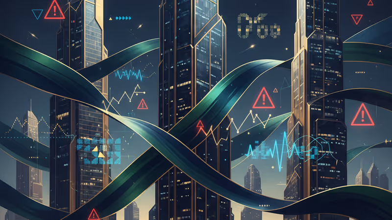 イスラマバードの金融街とデジタル通貨のイメージ