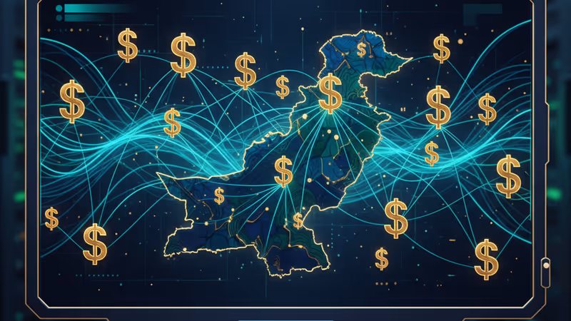 象徵巴基斯坦數位支付與穩定幣整合的示意圖