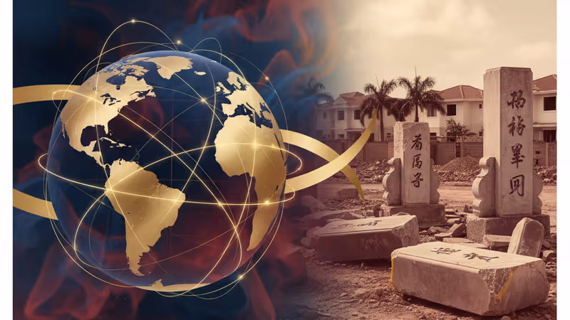 パナマの空っぽになった中国友好公園の敷地