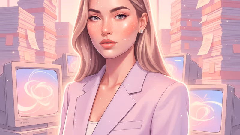 Park Shin-hye in a 1990s financial office setting for Undercover Miss Hong