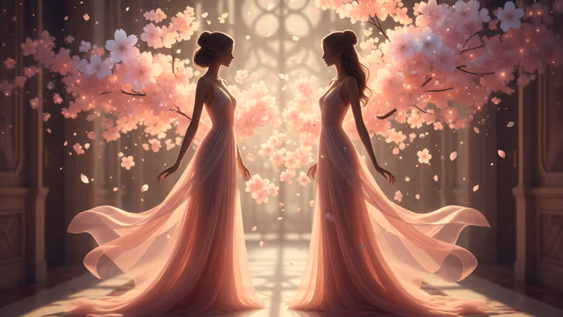 드라마 '빨간 진주' 포스터 속 박진희와 남상지의 모습