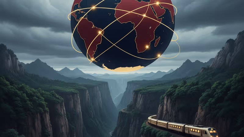 ペルーのアンデス山脈の単線上で衝突した2台の観光列車