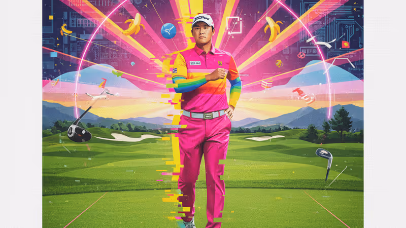 安秉勛穿著韓國高球俱樂部隊服的官方肖像照