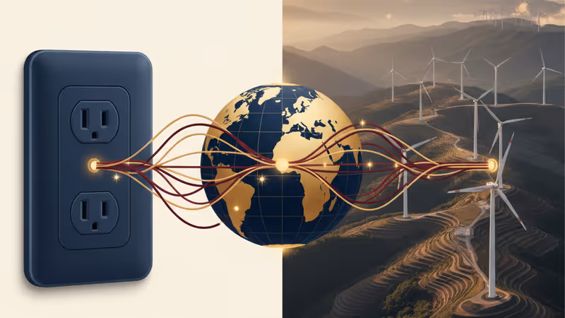 Aerial view of wind turbines in Japanese mountains