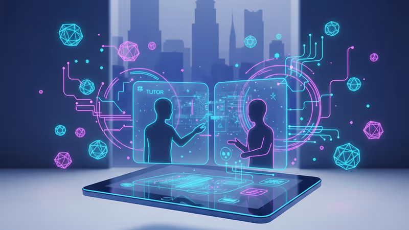 Preply platform interface showing a human tutor and AI-powered tools