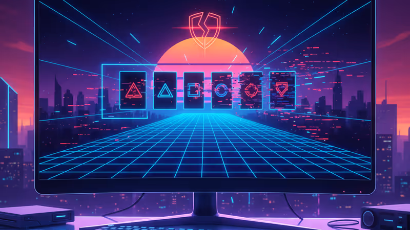 ハッキングの影響で停止したサーバーとデジタル通貨のイメージ