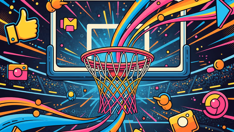 NBAの試合を配信中のタブレットとVPN接続のイメージ