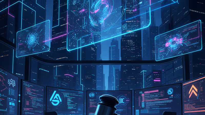 DeelとRipplingのロゴを象徴する高層ビルが対峙するイメージ