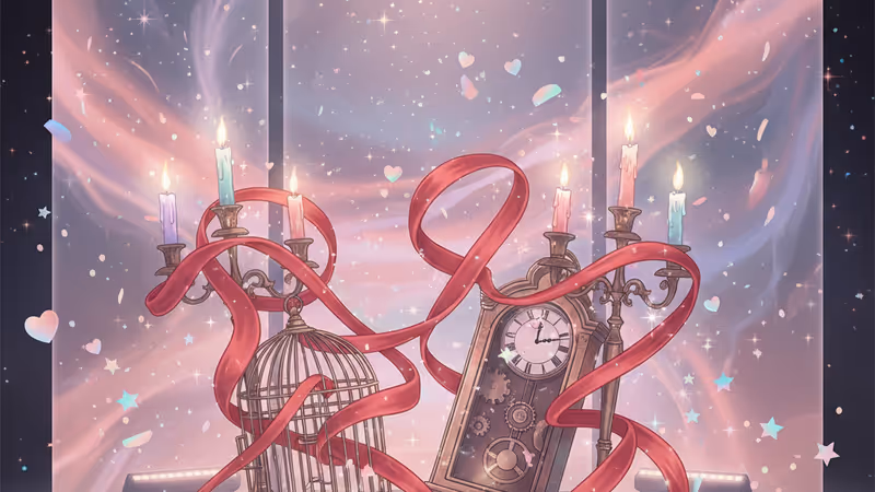 暗黑神秘背景中纏繞的紅色絲帶，象徵爭議焦點