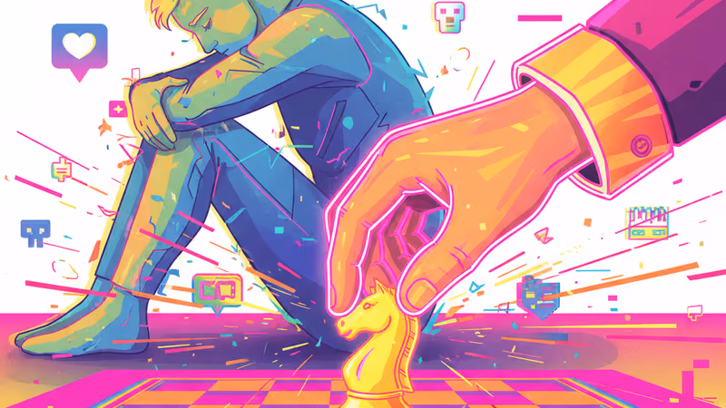 A chess piece being moved to checkmate, symbolizing a calculated revenge victory.