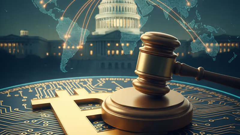 Background image of crypto regulation merging US SEC and CFTC logos