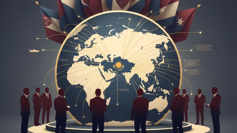 中央アジアとコーカサスを繋ぐTRACECA回廊のデジタルマップイメージ