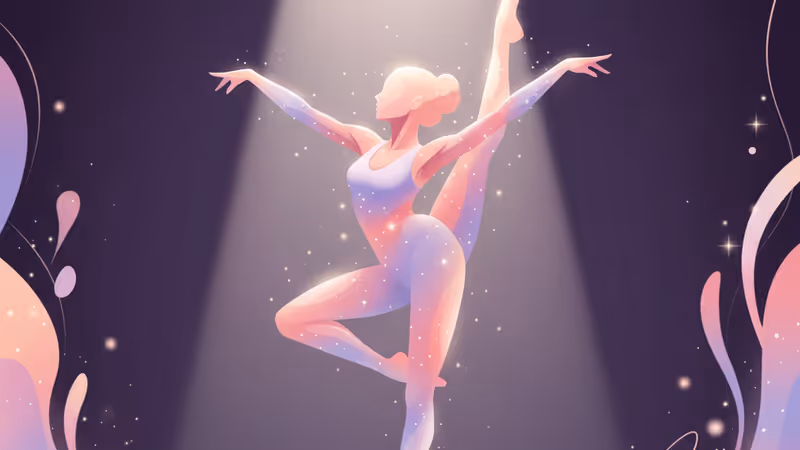 Emma of BADVILLAIN performing a powerful dance move on stage