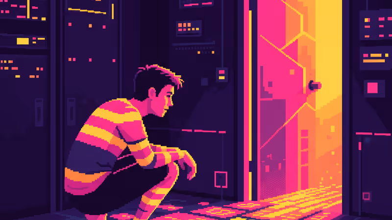 Young man isolated in a dark room reflecting fear