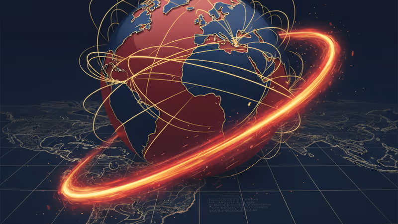 Visual representation of a hypersonic missile trajectory over Ukraine