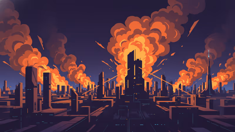 夜間のウクライナの都市と救急活動の様子