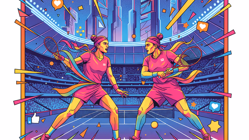 두바이 코카콜라 아레나에서 대결을 앞둔 사발렌카와 키리오스