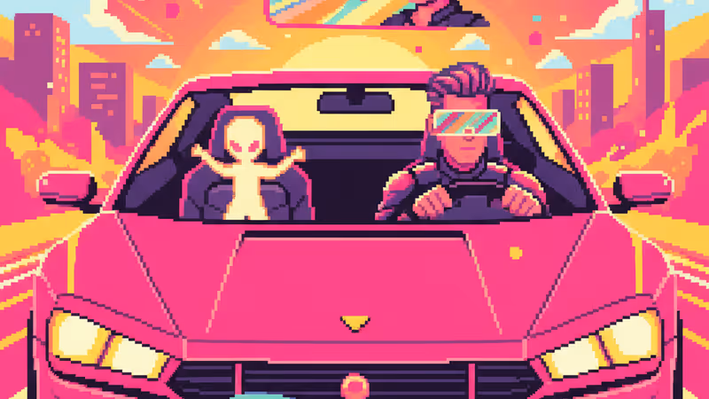 A focused male driver behind the wheel of a car