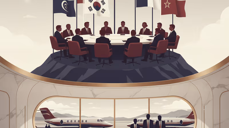 베이징행 비행기에 오르는 한국 경제인들의 모습