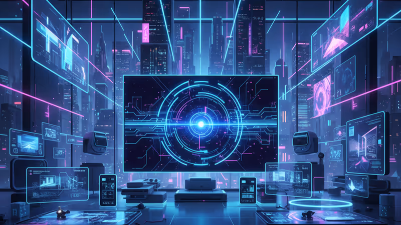 130인치 마이크로 RGB TV가 설치된 삼성전자의 미래형 거실 전시장 전경