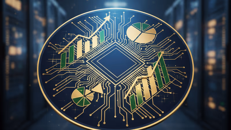 Close-up of a glowing Samsung semiconductor wafer