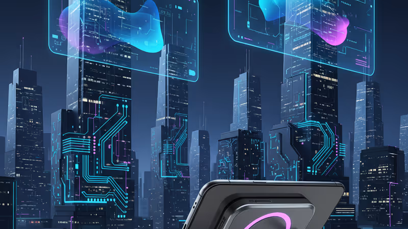 三星 Galaxy S26 專用 Qi2 磁吸行動電源示意圖