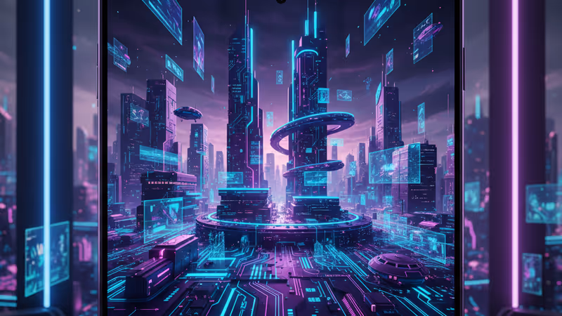 Samsung Galaxy Z TriFold showing its triple panels