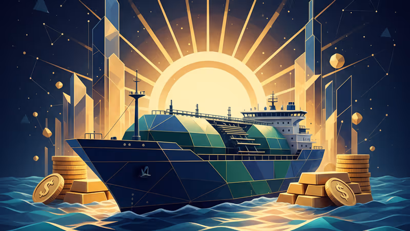 삼성중공업이 건조한 대형 LNG 운반선의 해상 항해 모습