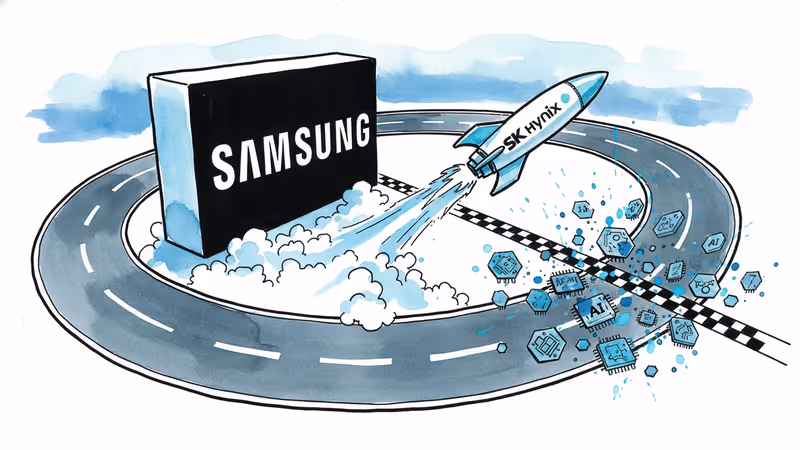 サムスン電子がSKハイニックスに初の敗北、AI時代の半導体覇権に変化
