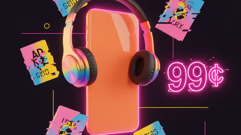 Audibleアプリが表示されたスマートフォンとデジタルブックのイメージ