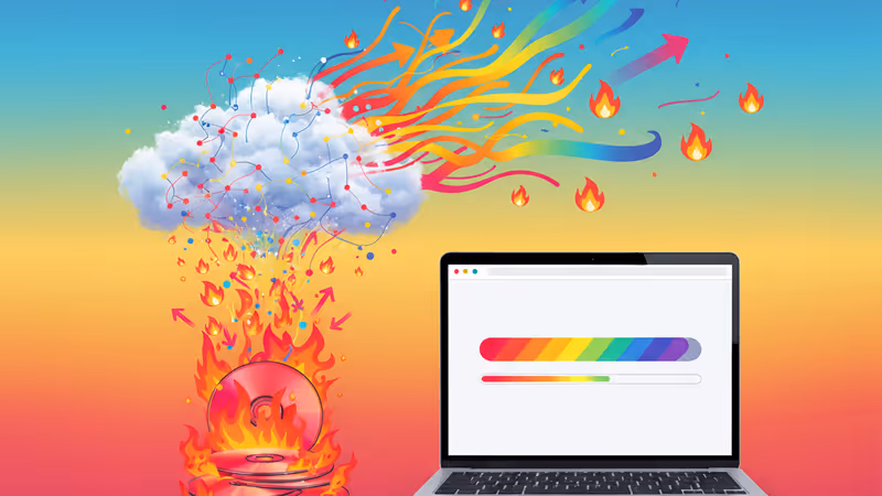 DVDケースがデジタルデータに変換されるイメージ