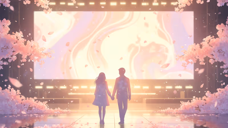 The empty stage of SBS Inkigayo during its hiatus