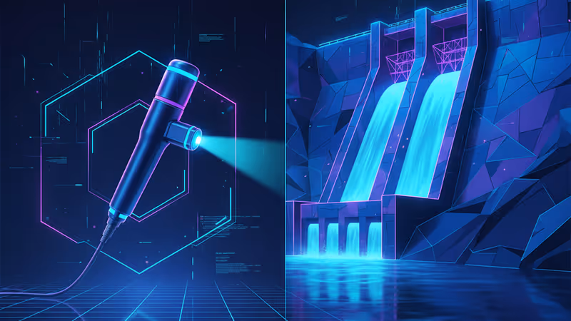 앤스로픽과 OpenAI의 서로 다른 AI 개발 전략을 상징하는 대조적인 이미지