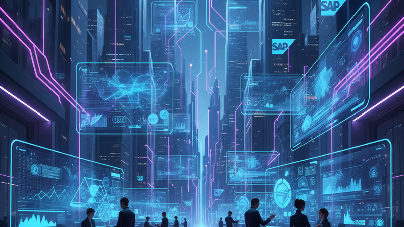 SAP Joule AI를 활용해 데이터를 분석하는 KPMG 컨설턴트의 모습