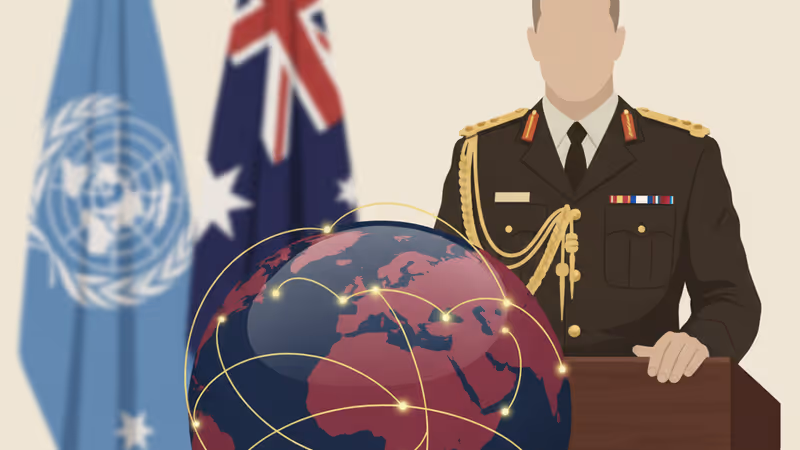 聯合國軍司令部新任副司令官溫特中將於就職儀式上致詞