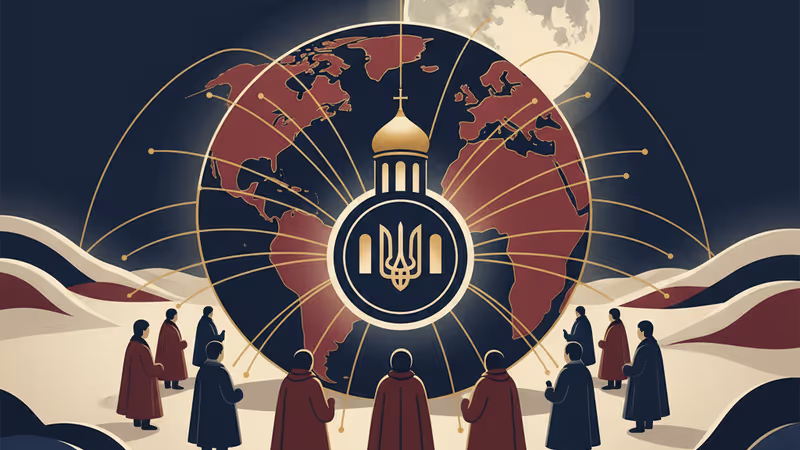 12月25日にクリスマス礼拝を行うウクライナの村の教会の様子